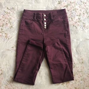 Macy’s Burgundy Skinny Jeans